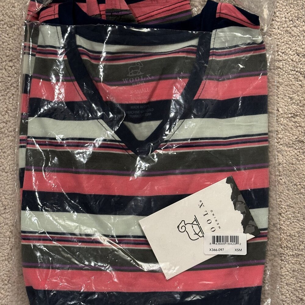 NEW WoolX Elena 3/4 sleeve merino v-neck